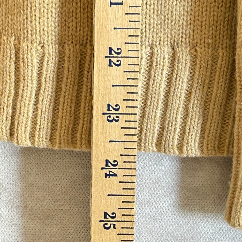 Liz Claiborne Womens Medium Tan Argyle Knit 1/4 Zip Hoodie Sweater - Picture 8 of 9